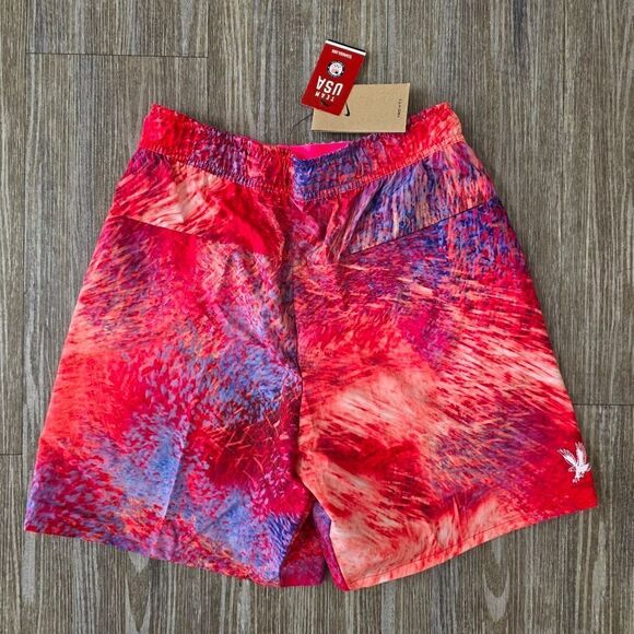 Nike Unlimited Team USA Gym Training Shorts S Ombre Red White Eagle FN1047-645 - Picture 5 of 9